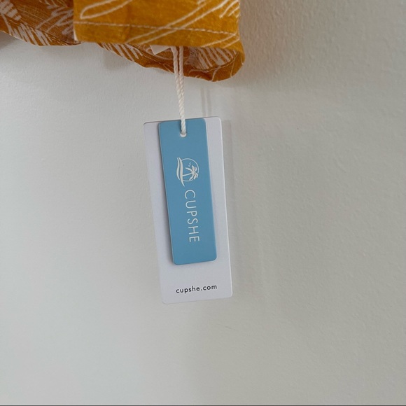 Women's Yellow Floral Crisscross Midi Slip Dress - Cupshe Size L New With Tags 8 - Picture 9 of 9